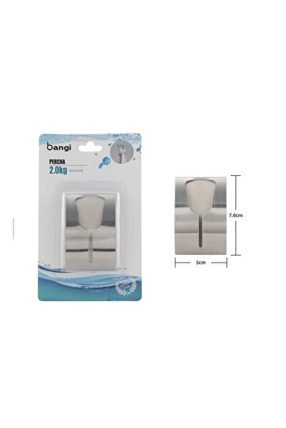 idei Cârlig Adeziv din Inox, 7,6x5 cm, Capacitate 2,0 kg, Pentru Prosoape și ...