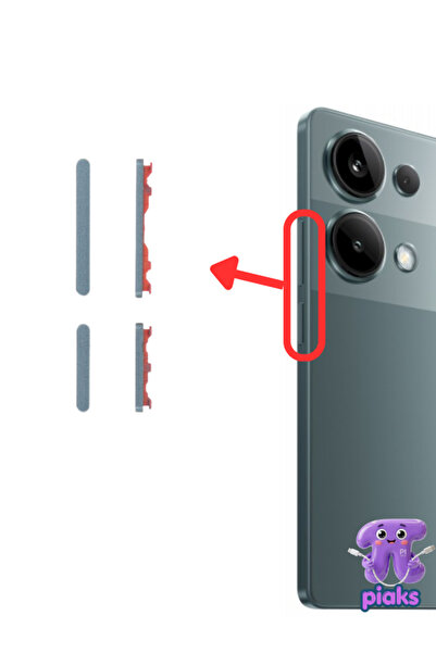 Piaks Redmi Note 13 Pro 4G Açma Kapama Ve Yan Ses Tuşu Plastik Düğme 23117RA6...
