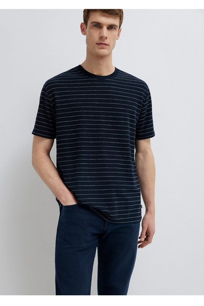 Mavi Tricou elastic cu dungi, croială lejeră.