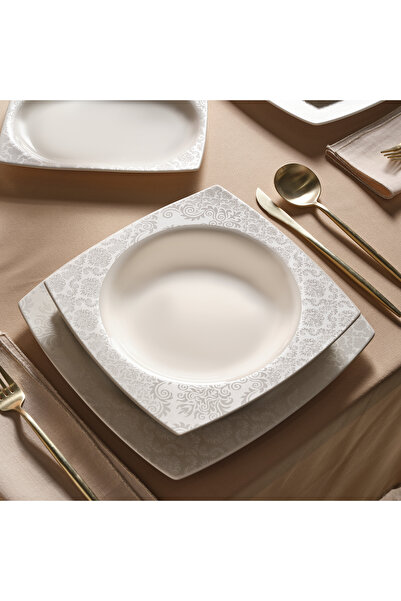 Karaca Square Bone Bridal 60 Parça 12 Kişilik Yemek Takımı