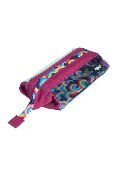 Zipit Penar cu fermoar Lenny Clear 2 Sides - Fucsia and Rainbows