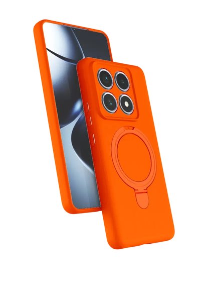 Generic Brand Xiaomi Mi 14t Pro Regal Magsafe Stand Cover - Orange