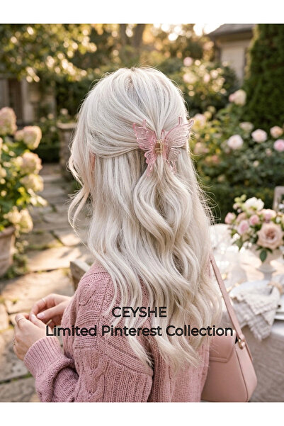 CeyShe دبوس شعر كبير شفاف مستورد من Pinterest Big Butterfly Limited |   إكسسو...