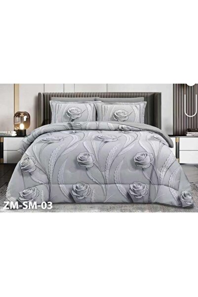 Moon مفرش سرير صيفي -نفرين 6قطع - بحشوه متوسطه -مقاس 250*230