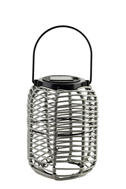MONDEX Lanternă Polipropilenă SOKKE GREY 15x20/31 cm Gri 1 buc.