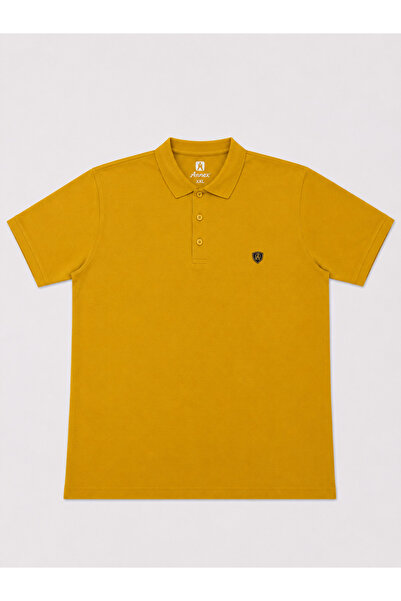 ANNEX Large Size Polo Collar Short Elastic Sleeve Straight Cut Buttoned Men's...