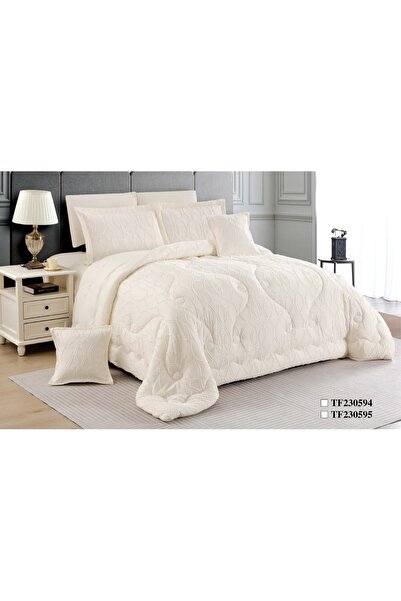 Moon Nefirin Jacquard Bridal Bedspread with Filling and Modern Design 240X260