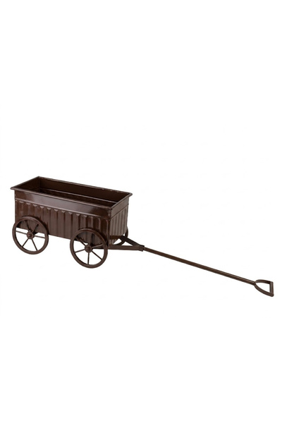 MONDEX Cărucior decorativ metalic ROGER 33x16x20 cm Ciocolată 1 buc.