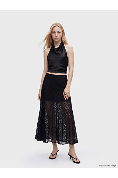 LC Waikiki I Beli Corded Lace Flared Skirt from Freezen Store