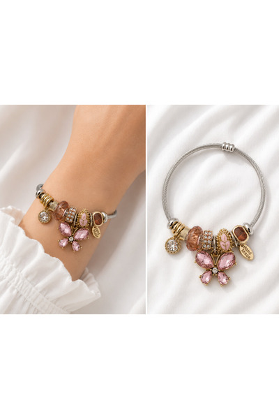 whiteandpurpledesign Suya Dayanıklı Charm Bileklik