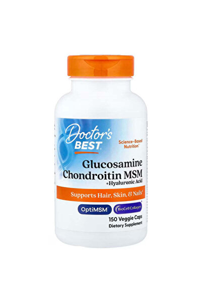 Doctor's Best Glucosamine Chondroitin MSM + Hyaluronic Acid With OptiMSM BioC...