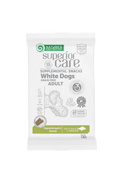 Nature's Protection Superior Care Λευκά Σκυλιά Οδοντικές Λιχουδιές Χωρίς Σιτη...