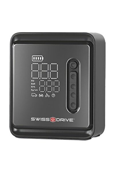 Swiss Drive Mini compresor de aer portabil 150 PSI, 10.3 Bar, 12V, 120W cu ba...