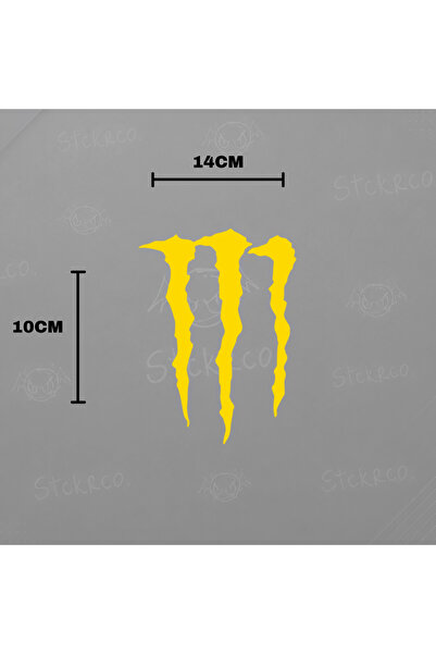 STCKRCO Monster Energy Monster Claw Sticker Label for Motor-Car-Helmet 2Pcs