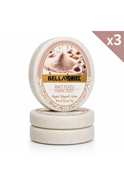 BELLAVOIX Săpun cu burete cu Praf de Perle X 3buc