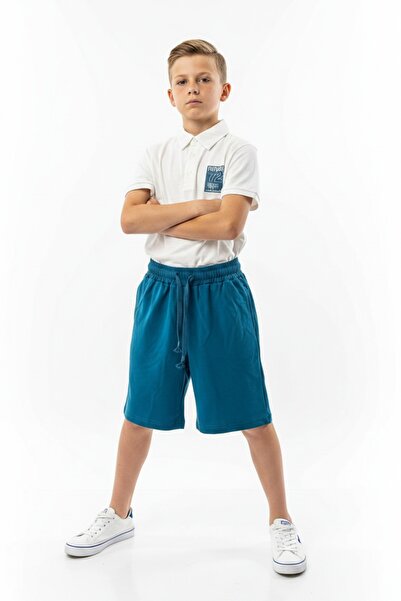 Toontoy Boy's 2-Piece Shorts Set Polo Collar Short Sleeve Buttoned T-Shirt - ...