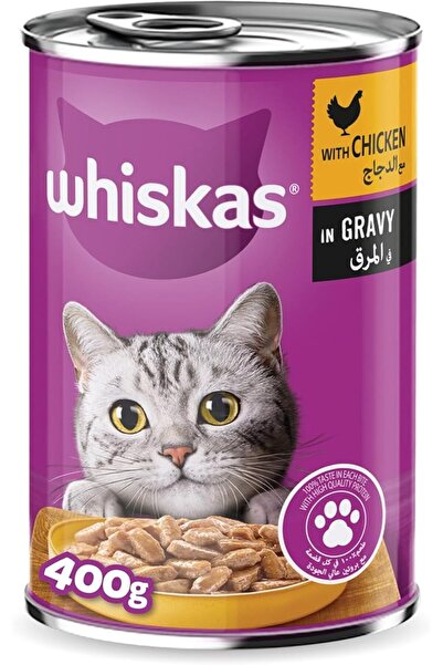 Whiskas Wet Cat Eat, Chicken in Gravy, 400g, Wet Cat Food for Adult Cats 1+ Y...