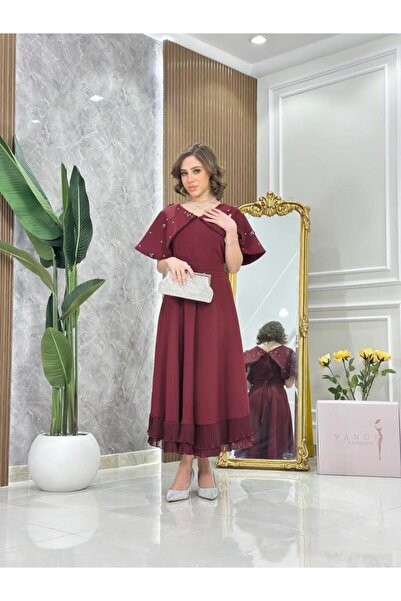vanus fashion 7109 - فستان سهرة ميدي
