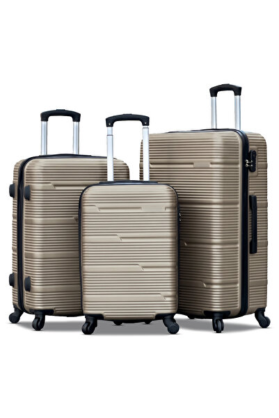 ZAAPPY Hard Shell Horizon Line ABS Lightweight 3 PCS SET (20/24/28 Inch) Lugg...
