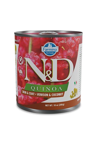 Farmina N&D Quinoa Piele și Blană Carne de Vânat Hrană Umedă pentru Câini 285 g