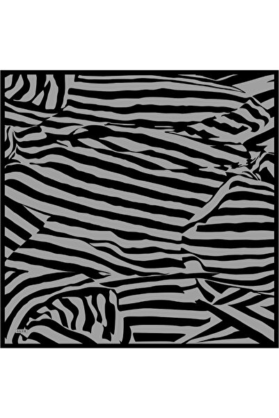 Aker Gray 90X90 Silk Twill Scarf
