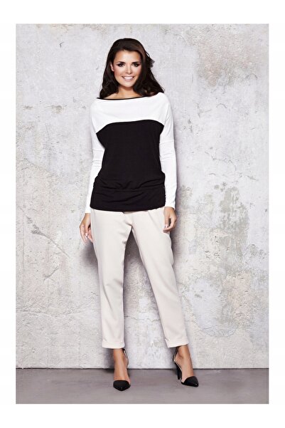 Infinite You Bluza Dama, InfiniteYou, Poliester/Viscoza, Negru/Alb, S