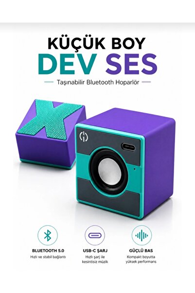 Teknolojimburada Mini Bluetooth Hoparlör Taşınabilir Cep Boy Extra Güçlü Bas ...