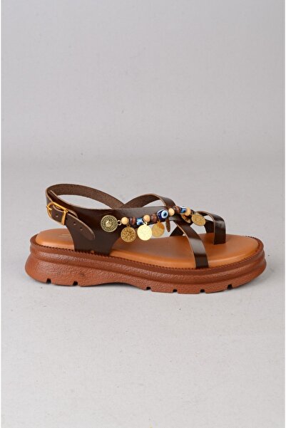 SEÇ KUNDURA Seç C405 Genuine Leather Flip-Flop Women's Sandals (Sole: 3.5 cm)...