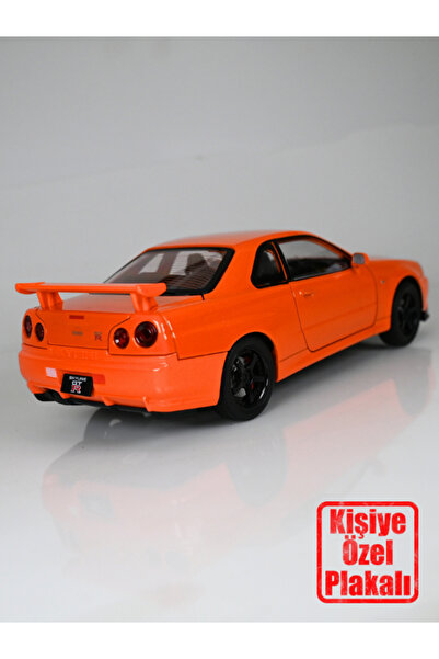 bebeym Nissan Skyline Metal Oyuncak Araba - Kişiye Özel Plakalı 1:24 Ölçek Tu...