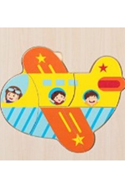 OEM Puzzle din lemn Avion cu pasageri 5 piese 15 x 15 cm