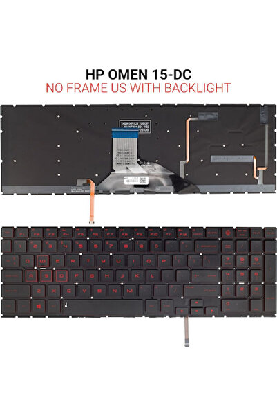 HP Πληκτρολόγιο φορητού υπολογιστή για Omen 15-DC χωρίς πλαίσιο και αγγλική (...