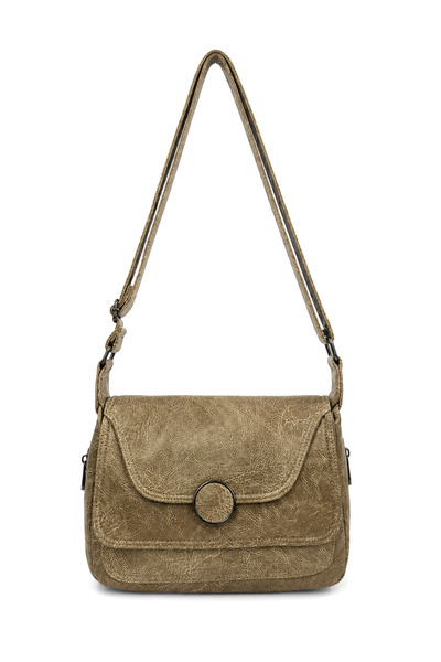 RKY SERENITY Imported Washed Leather Multi-Compartment Adjustable Strap Lined...