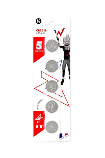Wonder Μπαταρία ρολογιού λιθίου CR2016 3V 5 τεμάχια