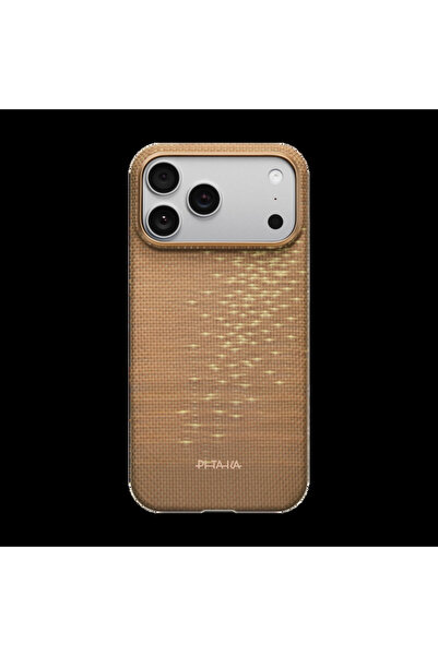 PITAKA Husă ultra-subțire din aramidă pentru iPhone 17 Pro Max - Sclipire Aur...