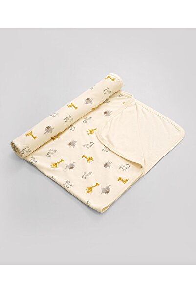 Bonfino Baby Throw Blanket, Animals Theme, 26s Combed 200 GSM Interlock Jerse...