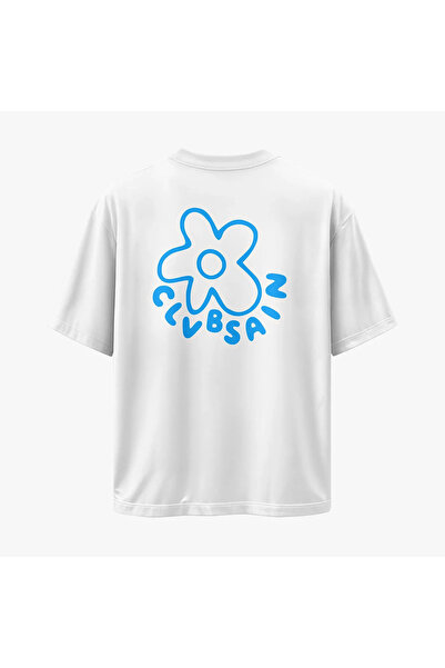 BLOOMMA - OVERSIZE BEYAZ T-SHIRT