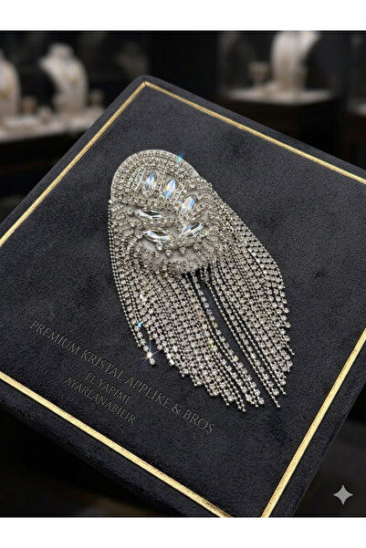 CROCUS DESIGN Kristal taş tasarım çok amaçlı aplik broş