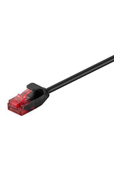 goobay καλώδιο δικτύου 71548, CAT 6 U/UTP, slim, copper, 250MHz, 0.25m, μαύρο