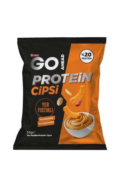 Ülker GO AHEAD Protein Cipsi - Yer Fıstıklı - %20 Protein - 55 gram - 12 Adet