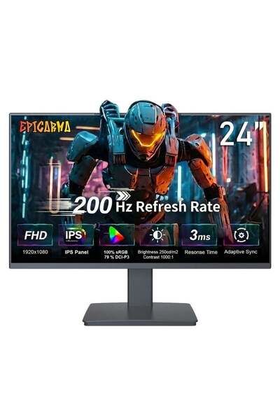 EpicArma 24 inch 200Hz Gaming Monitor FHD 1920×1080 IPS Display 3ms Response ...
