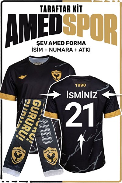 Amed Spor Diyarbakır Amedspor Şev Amed Forma İsim Numara ve Atkı Taraftar Kit...