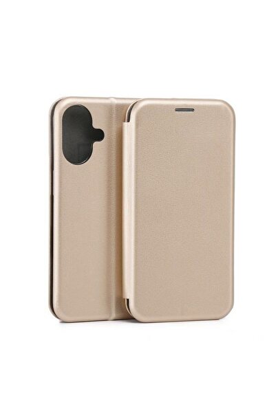 Beline Husă magnetică tip carte pentru iPhone 16, Auriu