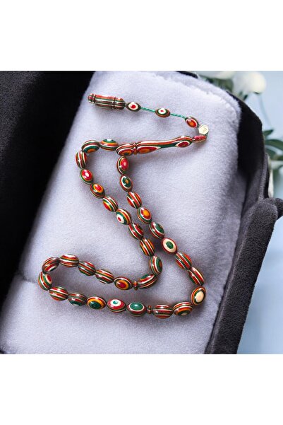 İnan Tesbih Cedarwood Barley Cut, Expertly Made and Signed (8X12Mm) Prayer Beads