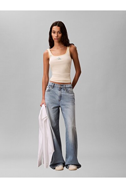 Calvin Klein STRIPED MONOLOGO SCOOP NK RIB TA KADIN ATLET