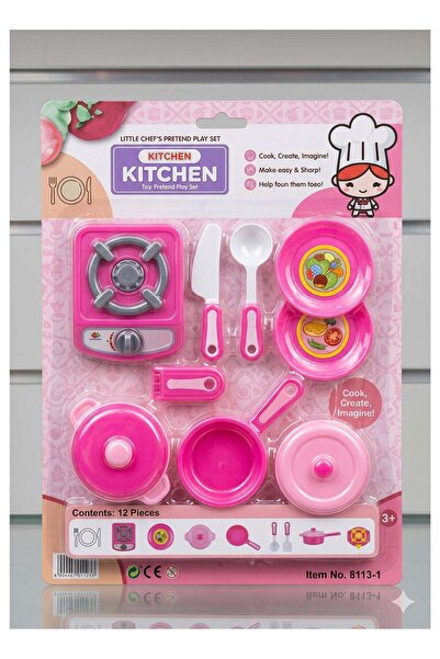 DAT Little Chefs Kitchen Pretend Play Set with Cookware Dishes & Utensils, 20...