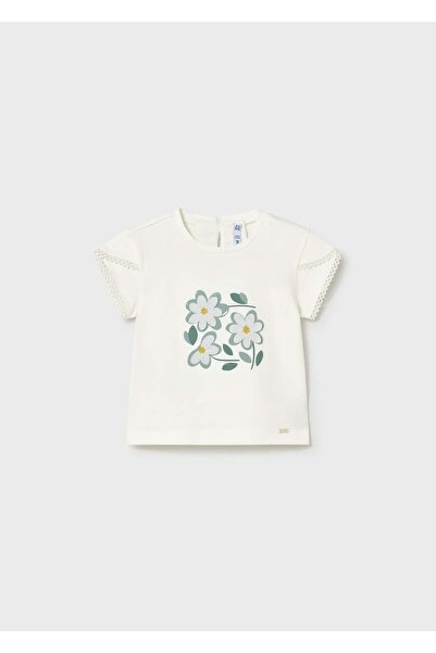 MAYORAL Baby Girl Printed Tshirt Cream