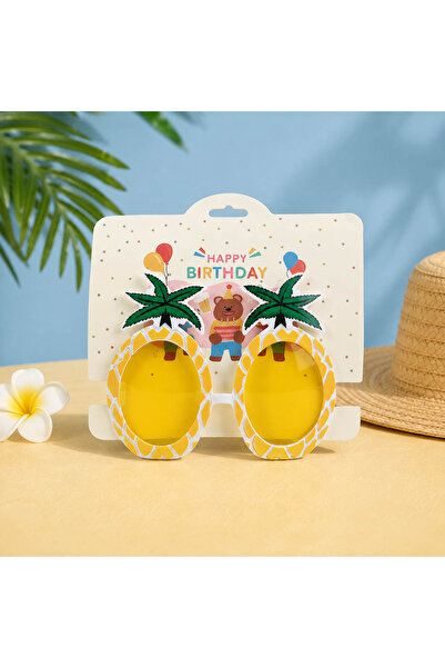 Midi Pineapple Shaped Children's Glasses for Birthday Parties