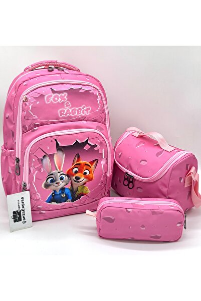ÇantaExpress Set de 3 ghiozdane pentru școala primară cu model Personajul Vul...