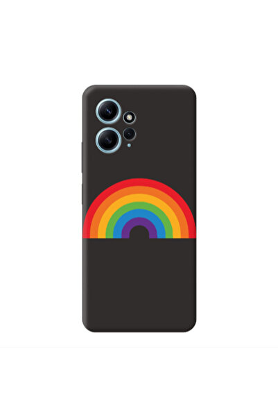 Other Xiaomi Redmi Note 12 4G Rainbow Mini Black Colored Silicone TPU Θήκη