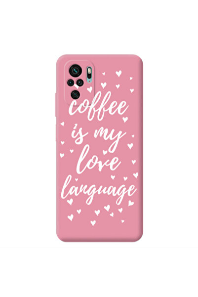 Other Xiaomi Redmi Note 10S Coffe is my love language Pink Colored Silicone T...